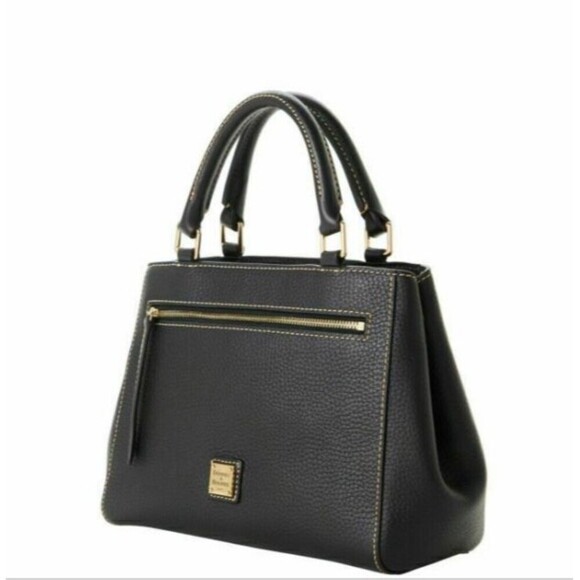 Dooney & Bourke Crossbody Pebble Grain Small Zip Satchel Hand Bag – Black NWT - Picture 1 of 16